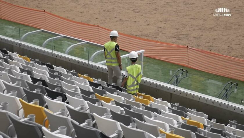 GALERIA: veja como estão as obras da Arena MRV, novo estádio do Atlético Mineiro.