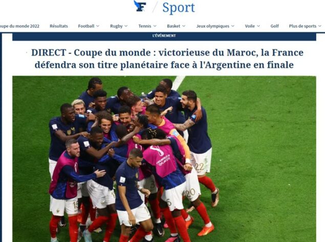 O francês "Le Figaro" adotou um modo mais noticioso e relatou que os compatriotas defendem seu título.