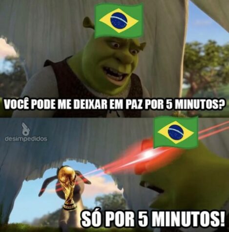 Em memes, torcedores brasileiros mostram frustração por não ter Brasil x Argentina pelas semifinais da Copa do Mundo.