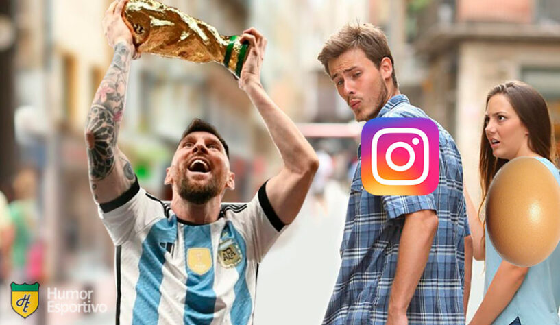 Lionel Messi supera foto mais curtida da história do Instagram e novo recorde rende memes nas redes sociais.