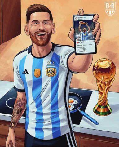 Lionel Messi supera foto mais curtida da história do Instagram e novo recorde rende memes nas redes sociais.