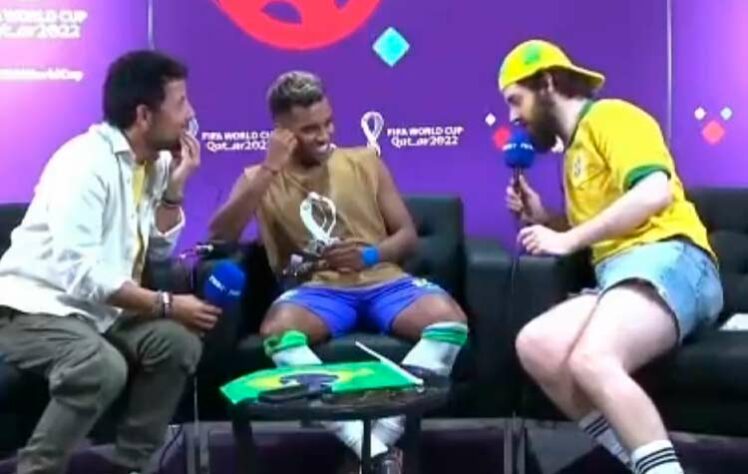 Havia uma grande brincadeira na internet sobre uma possível prisão de Defante no Qatar por conta das brincadeiras realizadas. Por conta disso, o comediante, na entrevista com Rodrygo, pediu uma grana caso fosse necessário pagar alguma fiança. Ainda na conversa, Diogo convenceu o jogador a comemorar com uma dança dele caso fizesse seu primeiro gol na competição, ação que acabou não se concretizando.