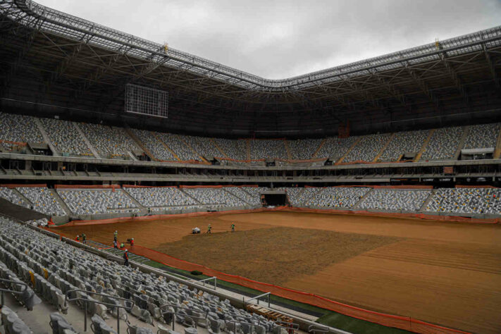 GALERIA: veja como estão as obras da Arena MRV, novo estádio do Atlético Mineiro.