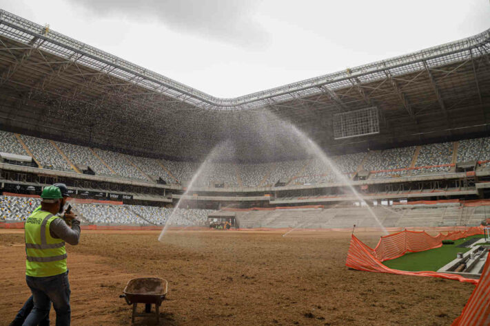 GALERIA: veja como estão as obras da Arena MRV, novo estádio do Atlético Mineiro.