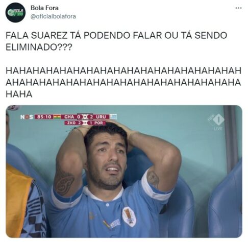 Os melhores memes da eliminação do Uruguai na fase de grupos da Copa do Mundo do Qatar.