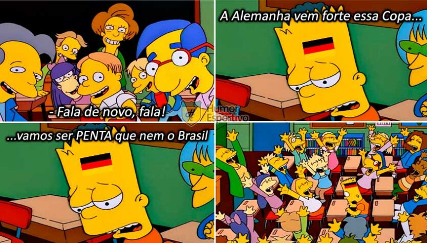 Os brasileiros festejaram a eliminação da Alemanha na fase de grupos pela segunda vez consecutiva.