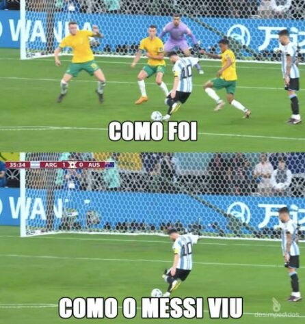 Os melhores memes da vitória da Argentina sobre a Austrália pelas oitavas de final da Copa do Mundo.