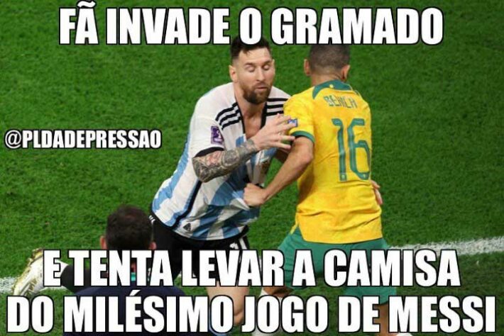 Os melhores memes da vitória da Argentina sobre a Austrália pelas oitavas de final da Copa do Mundo.