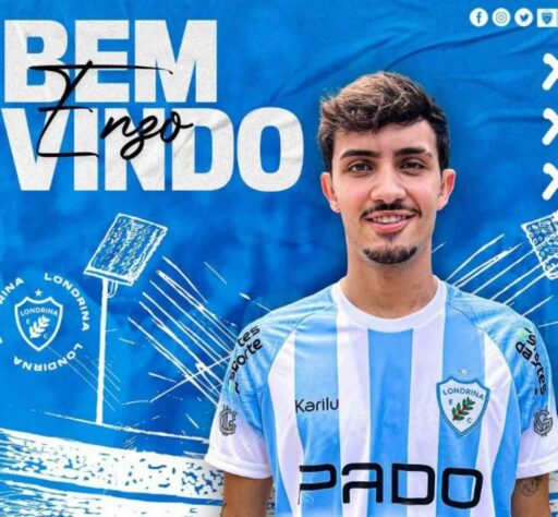 FECHADO - O Londrina-PR anunciou a contratação do lateral-esquerdo Enzo, filho do craque Falcão, do Futsal. Com apenas 20 anos e passagens por Ituano, Desportivo Brasil e Portimorense-POR, o jogador chega ao time que será comandado por Edinho.