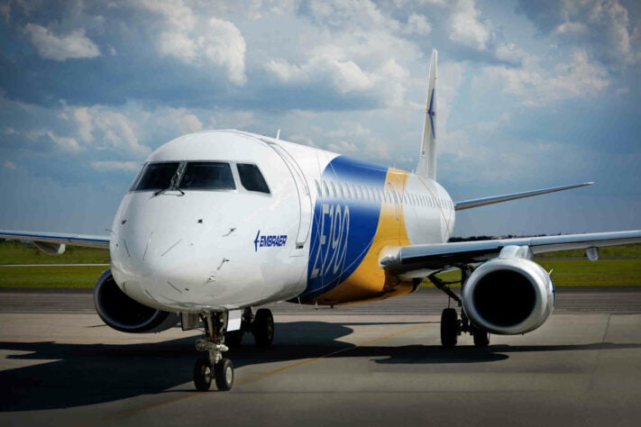 A aeronave que transportará o elenco do Palmeiras é do modelo E190, desenvolvido e fabricado pela Embraer (Empresa Brasileira de Aeronáutica). 