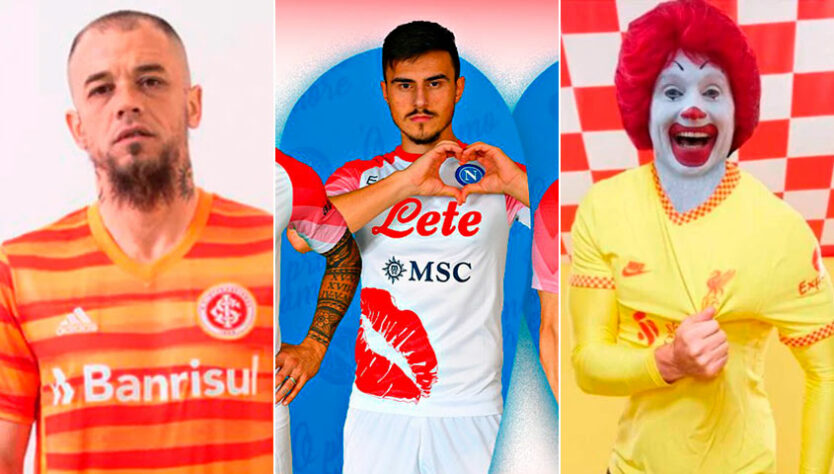 Clube italiano lançou camisa exótica em comemoração ao Dia dos Namorados e entrou em uma extensa lista que conta com camisas de diversos clubes brasileiros e internacionais. Confira! (Por Humor Esportivo)