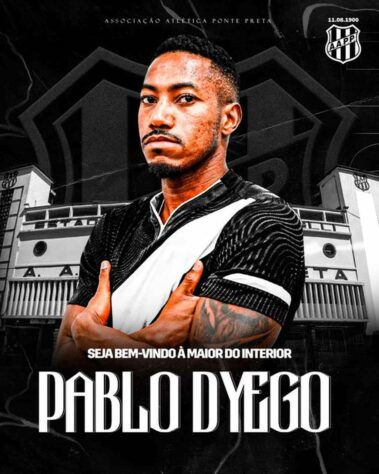 FECHADO - A Ponte Preta anunciou na tarde desta terça-feira a contratação do atacante Pablo Dyego. O jogador pertencia ao Avaí e acabou participando da campanha do rebaixamento no Brasileirão do ano passado.