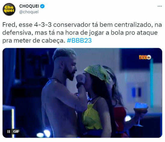 Primeiro beijo entre Fred Desimpedidos e Larissa no Big Brother Brasil rendeu memes nas redes sociais.