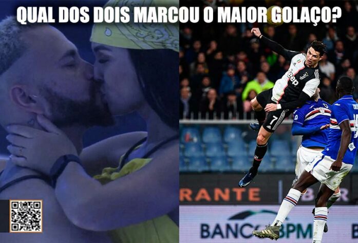 Primeiro beijo entre Fred Desimpedidos e Larissa no Big Brother Brasil rendeu memes nas redes sociais.