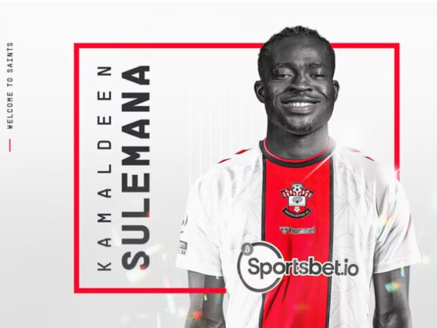 10º - Kamaldeen Sulemana - ponta esquerda - Clube que contratou o jogador: Southampton - Quantia paga: 25 milhões de euros (R$ 137,93 milhões)