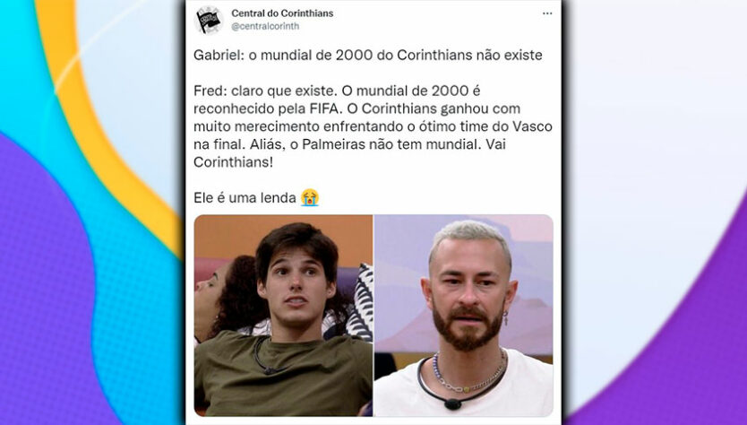 Virou meme no BBB: Internautas criam conversas fakes entre Fred Desimpedidos e Gabriel.