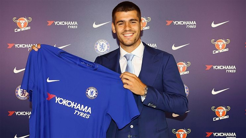 8º - Chelsea: 260,5 milhões de euros - Temporada: 2017/18 - Contratação mais cara do time na janela: Álvaro Morata