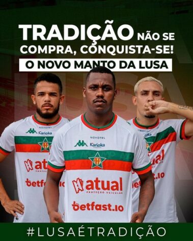 Portuguesa-RJ - Camisa 1 - Fornecedora do material esportivo: Kappa