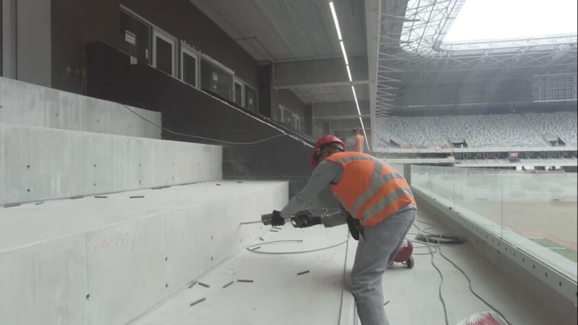 GALERIA: veja como estão as obras da Arena MRV, novo estádio do Atlético Mineiro.