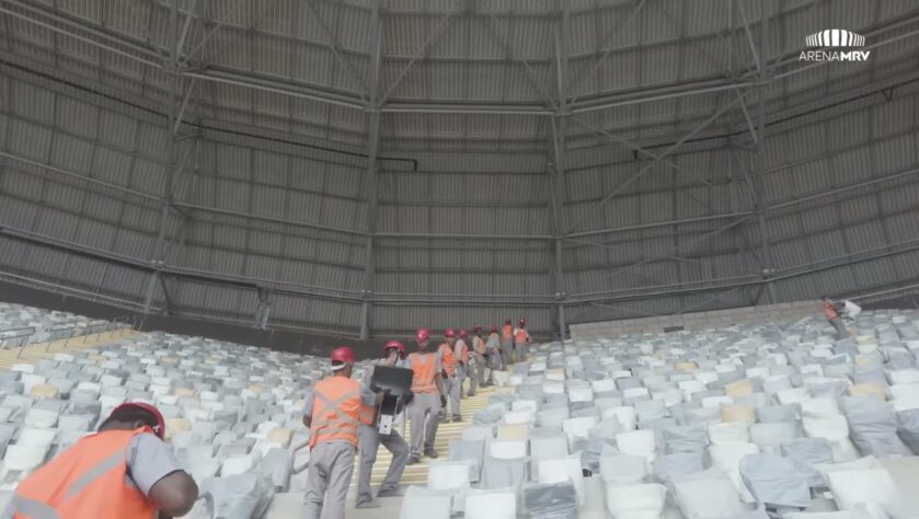 GALERIA: veja como estão as obras da Arena MRV, novo estádio do Atlético Mineiro.