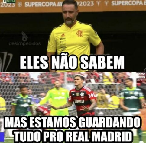 Os melhores memes do título da Supercopa do Brasil do Palmeiras sobre o Flamengo