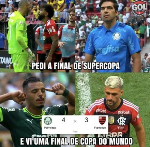 Os melhores memes do título da Supercopa do Brasil do Palmeiras sobre o Flamengo