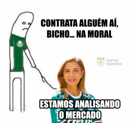 Ausência de contratações no Palmeiras rende memes com o clube e com Leila Pereira.