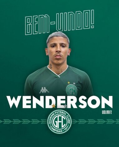 FECHADO - O Guarani acertou com o meia Wenderson, de 24 anos, que defendeu o Azuris-PR na última temporada. Ele foi revelado pelo Botafogo e teve passagem pelo futebol português.