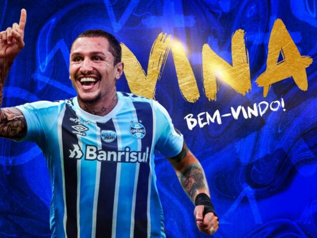 FECHADO - O Grêmio anunciou a contratação por empréstimo do meia-atacante Vina, do Ceará. O empréstimo do jogador de 31 anos é válido até o fim da temporada.