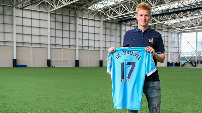 35º lugar (empate entre dois nomes): Kevin De Bruyne (meia - belga): do Wolfsburg (ALE) para o Manchester City (ING) por 76 milhões de euros.