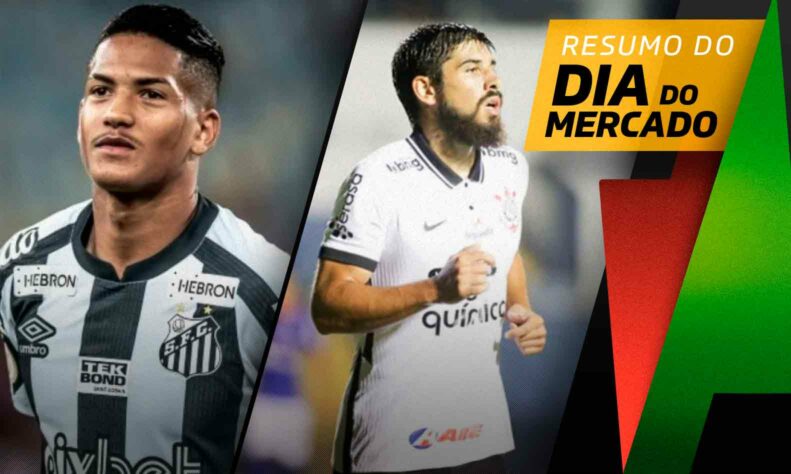Santos define valor para vender Ângelo ao Flamengo, o futuro de zagueiros do Corinthians... tudo isso e muito mais a seguir no resumo do Dia do Mercado desta quarta-feira (08)!