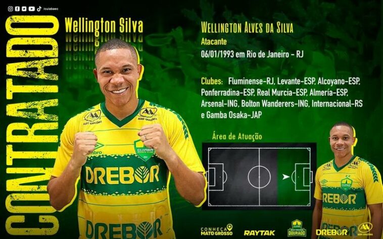 FECHADO - Ex-Fluminense e Arsenal, Wellington Silva é o reforço do Cuiabá para a temporada. O atleta chega com vínculo de uma temporada, com opção de renovação por mais um ano.
