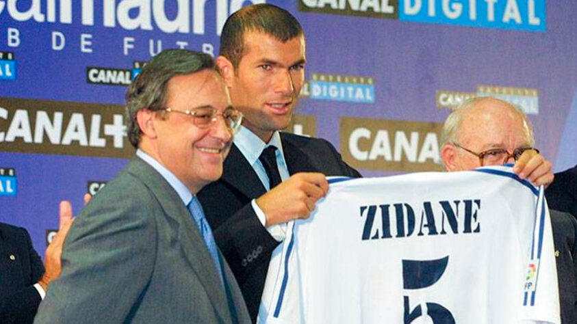 33º lugar: Zinédine Zidane (meia - francês): Da Juventus (ITA) para o Real Madrid (ESP) por 77,5 milhões de euros.