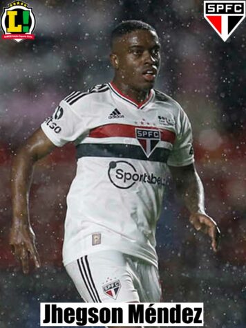 Jhegson Méndez: 4,5 - Tirou a chance de classificação do São Paulo quando bateu o pênalti e não conseguiu marcar. Poderia decidir, mas não conseguiu.