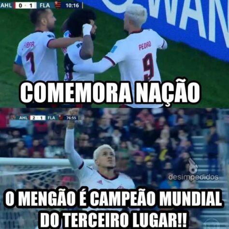 Campeão do "Campeonato Terceiro Lugar"? Flamengo é alvo de memes após vitória sobre o Al Ahly no Mundial de Clubes.