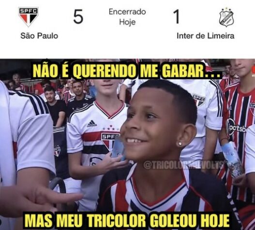 Os melhores memes de São Paulo 5 x 1 Inter de Limeira pelo Campeonato Paulista