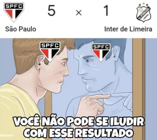 Os melhores memes de São Paulo 5 x 1 Inter de Limeira pelo Campeonato Paulista