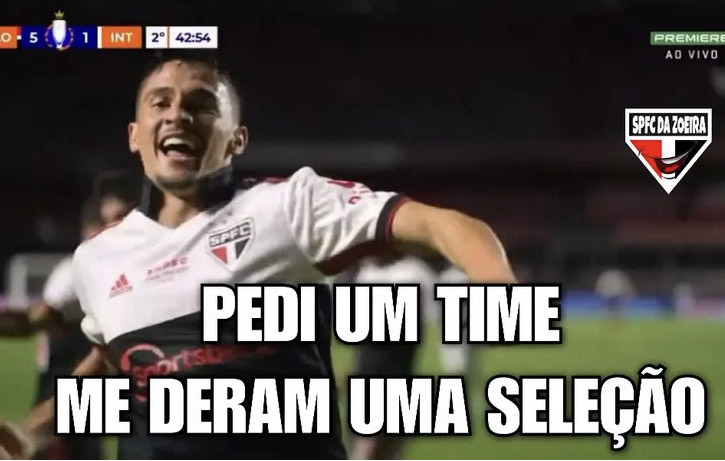 Os melhores memes de São Paulo 5 x 1 Inter de Limeira pelo Campeonato Paulista