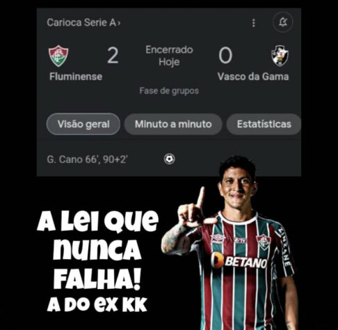 Os melhores memes de Fluminense 2 x 0 Vasco da Gama, com direito a pintura de Germán Cano