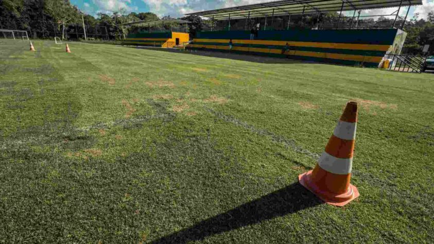 O Centro de Treinamento 1 conta com área de treinamento e quadra poliesportiva. 