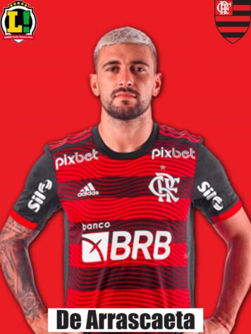 ARRASCAETA - 8,5 - O melhor do Flamengo. Gol e assistência para o uruguaio que, finalmente, parece estar reencontrando seu melhor ritmo. 