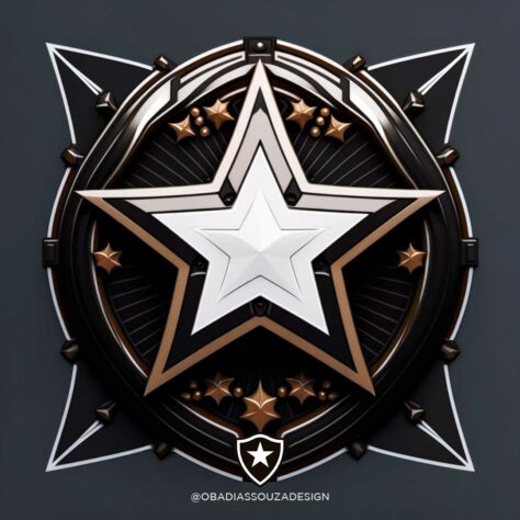 Escudo do Botafogo recriado com uso da Inteligência Artificial