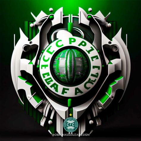 Escudo do Coritiba recriado com uso da Inteligência Artificial