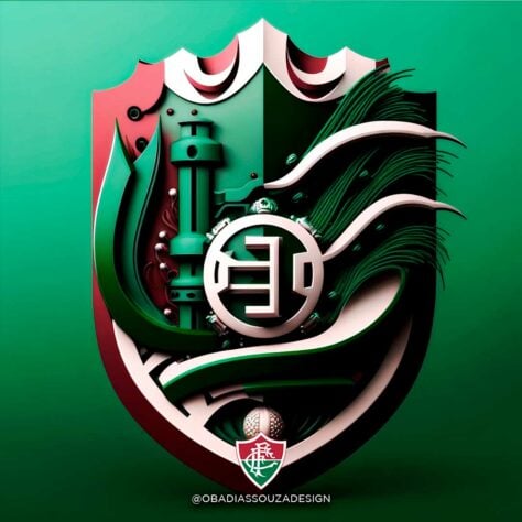 Escudo do Fluminense recriado com uso da Inteligência Artificial