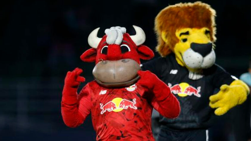 Bragantino - Toro Loko: antes da compra do clube pela Red Bull, o mascote do time de Bragança era o leão Massa Bruta. No entanto, a parceria com a empresa de energéticos trouxe um novo mascote para o time, o Toro Loko. Atualmente, os dois mascotes coexistem. 