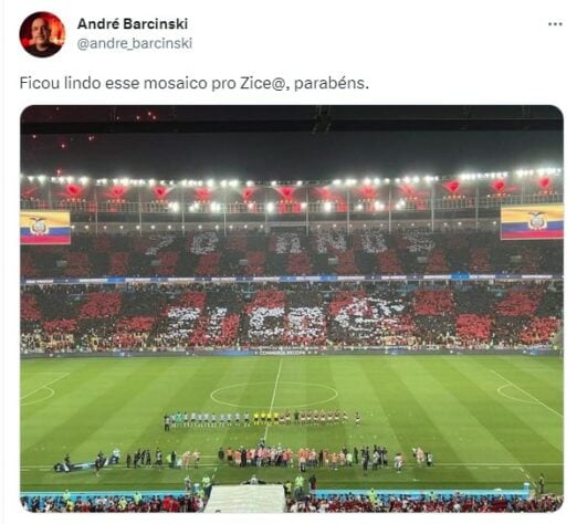 Mosaico em homenagem aos 70 anos do ídolo Zico acabou rendendo piadas com o Flamengo.