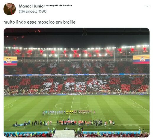 Mosaico em homenagem aos 70 anos do ídolo Zico acabou rendendo piadas com o Flamengo.