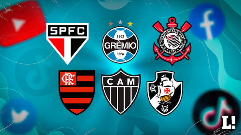 O IBOPE Repucom divulgou o Ranking Digital dos Clubes Brasileiros até março de 2023. Nesta galeria, o LANCE! traz a lista atualizada com os 50 clubes do Brasil com mais seguidores nas redes sociais, somando números do Facebook, Twitter, Instagram, YouTube e TikTok. Confira!