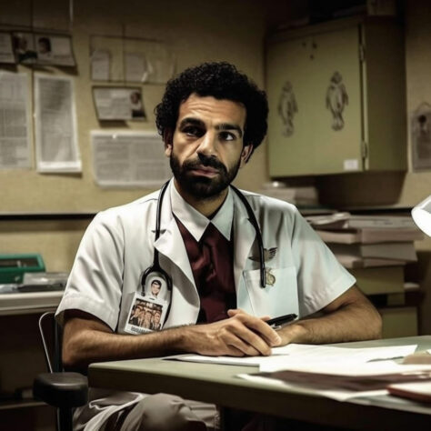 Artes criadas com inteligência artificial: Mohamed Salah virou médico