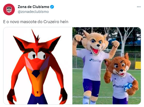 Patrulha Canina, Lulu da Pomerânia e Batoré: novos mascotes do Cruzeiro viram meme nas redes sociais.